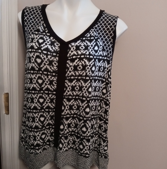 Signature studio black and white tank - Picture 1 of 3